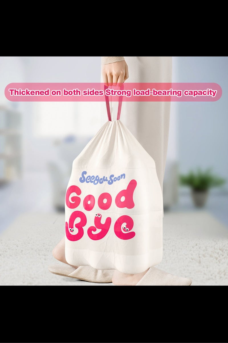 أكياس قمامة صغيرة برباط، 60 عدد أكياس القمامة الصغيرة للحمام المطبخ المكتب، 44 × 44 سم - Image 2